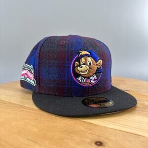 7 5/8 - Chicago Cubs MLB Plaid New Era 59Fifty Mascot Fitted Hat Patch Mens NEW